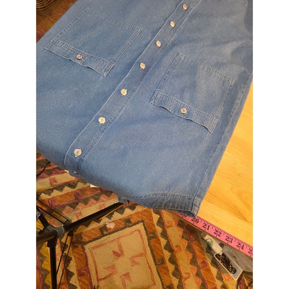 Gap Warehouse 100% cotton denim halter dress MIDI size 10 - Picture 7 of 8